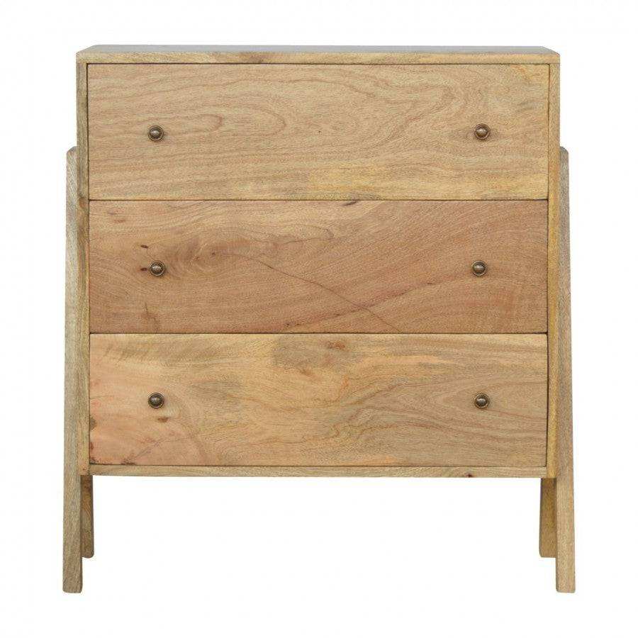 3 Drawer V - shaped Nordic Style Chest - Price Crash Furniture