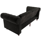 Felix Chesterfield Sofa Bed - Black Velvet by Dorel - Price Crash Furniture