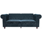 Felix Chesterfield Sofa Bed - Blue Velvet by Dorel - Price Crash Furniture