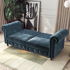 Felix Chesterfield Sofa Bed - Blue Velvet by Dorel - Price Crash Furniture