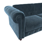 Felix Chesterfield Sofa Bed - Blue Velvet by Dorel - Price Crash Furniture