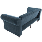 Felix Chesterfield Sofa Bed - Blue Velvet by Dorel - Price Crash Furniture