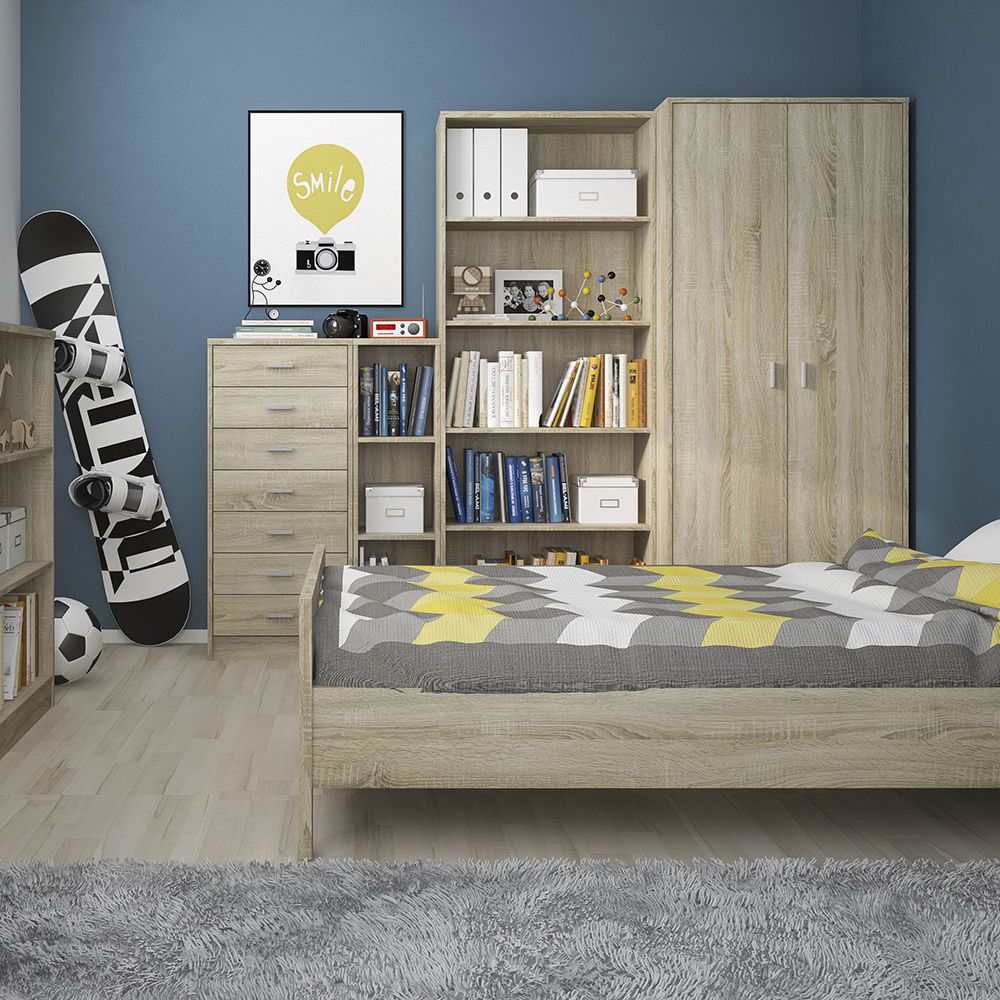 4 You Medium Narrow Bookcase In Sonama Oak - Price Crash Furniture