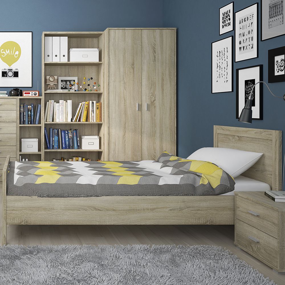 4 You Tall Wide Bookcase In Sonoma Oak - Price Crash Furniture