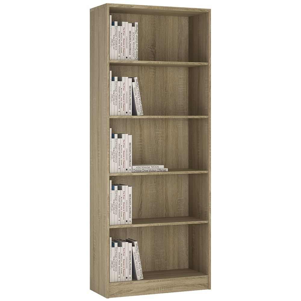 4 You Tall Wide Bookcase In Sonoma Oak - Price Crash Furniture