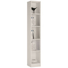 4 You Tall Narrow Bookcase In Pearl White - Price Crash Furniture