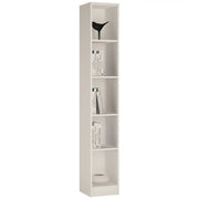 4 You Tall Narrow Bookcase In Pearl White - Price Crash Furniture