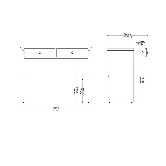 Paris Console Table White - Price Crash Furniture