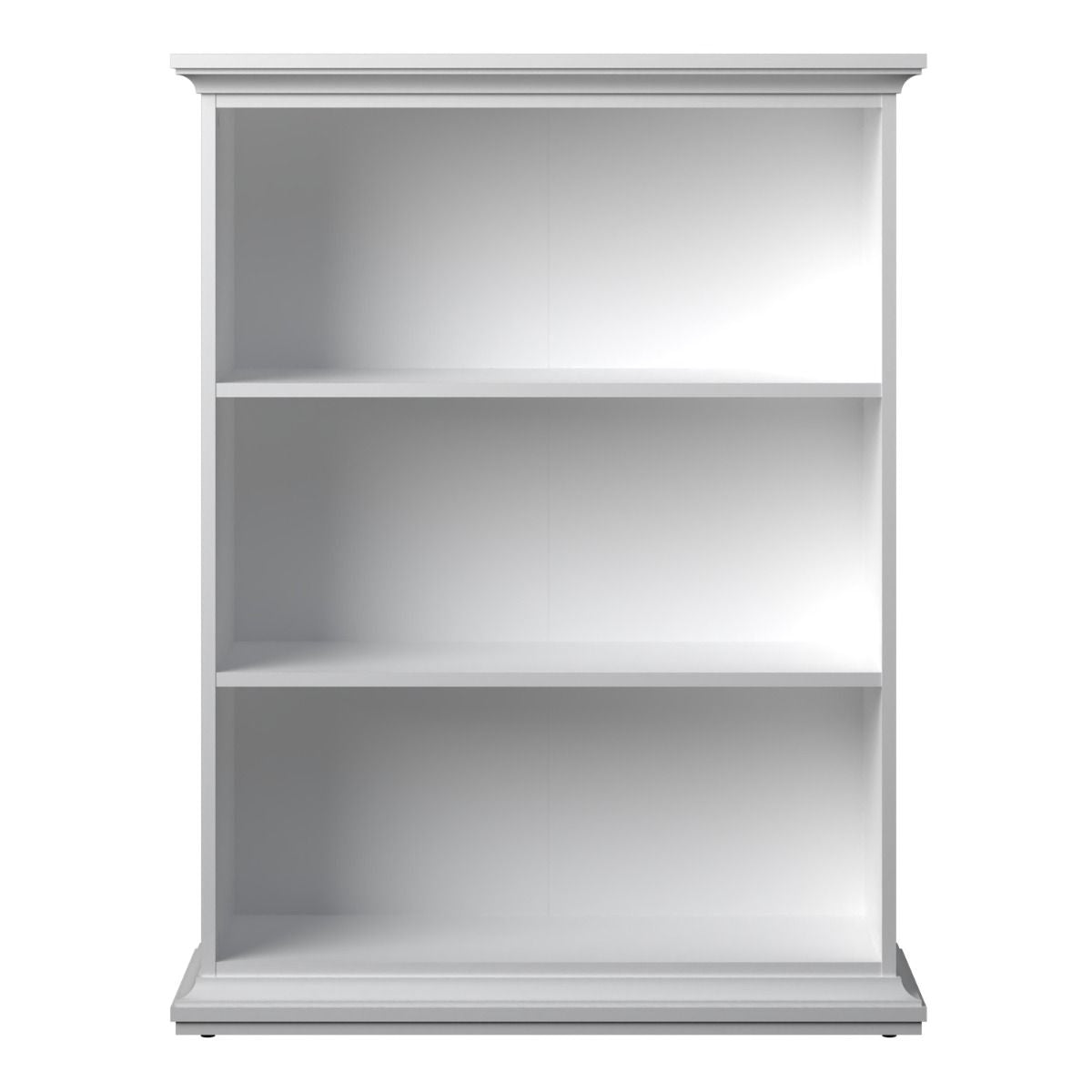 Paris Low Bookcase In White - Price Crash Furniture