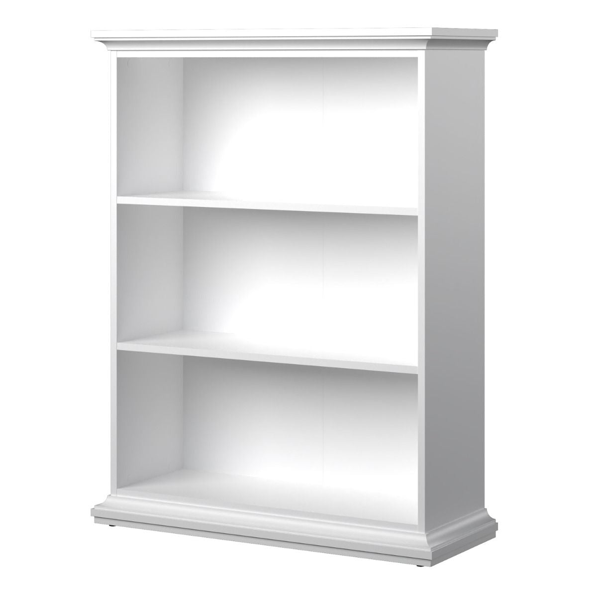 Paris Low Bookcase In White - Price Crash Furniture