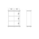 Paris Low Bookcase In White - Price Crash Furniture