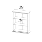 Paris Low Bookcase In White - Price Crash Furniture