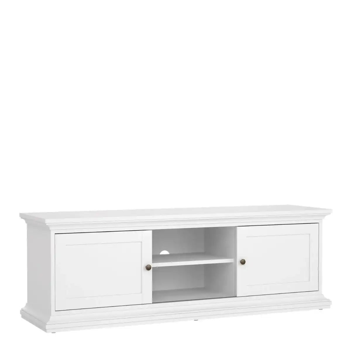 Paris TV Unit 2 Frame Doors In White - Price Crash Furniture