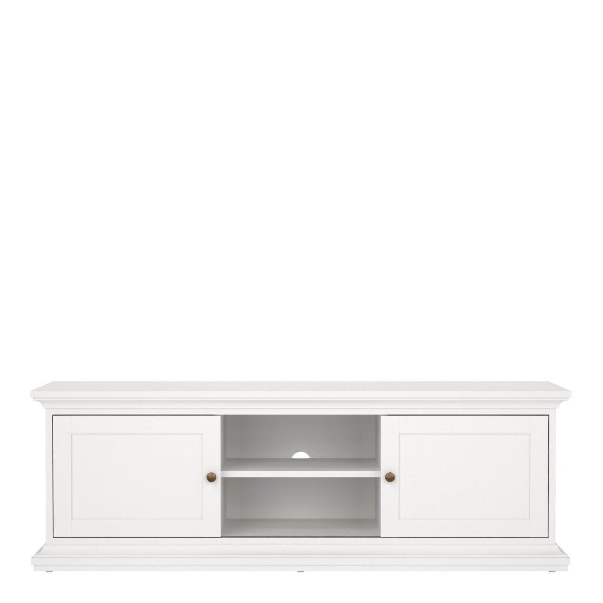 Paris TV Unit 2 Frame Doors In White - Price Crash Furniture