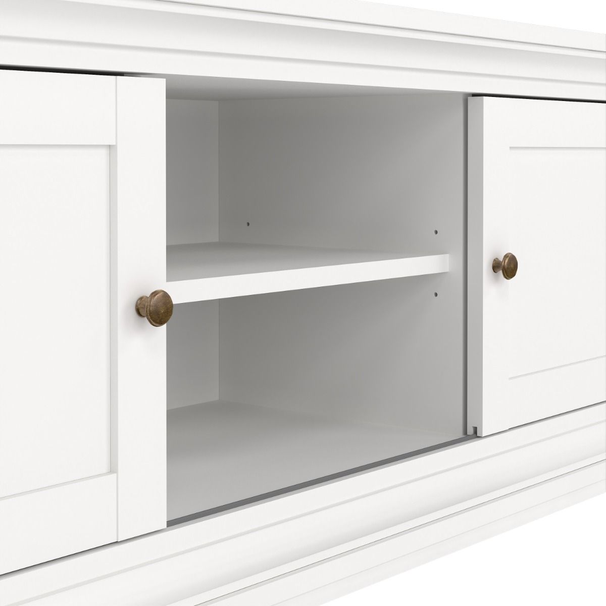 Paris TV Unit 2 Frame Doors In White - Price Crash Furniture