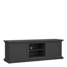 Paris TV Unit 2 Frame Doors In Matt Grey - Price Crash Furniture