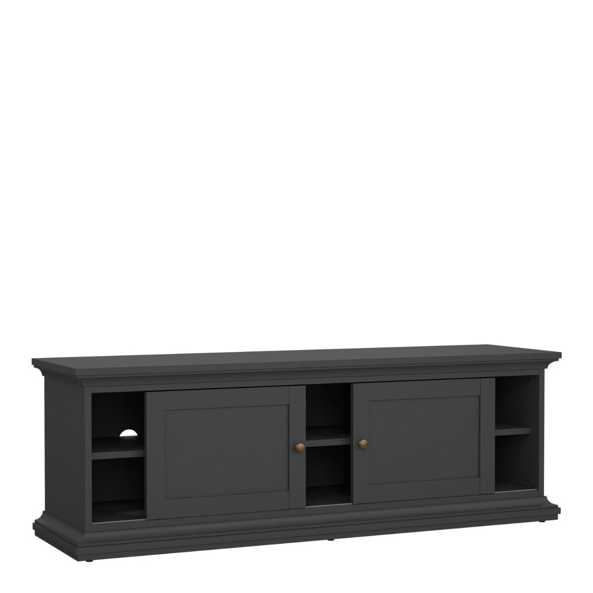 Paris TV Unit 2 Frame Doors In Matt Grey - Price Crash Furniture