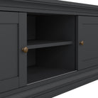 Paris TV Unit 2 Frame Doors In Matt Grey - Price Crash Furniture