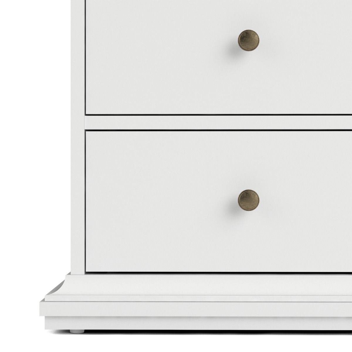 Paris 3 Drawer Desk In White - Price Crash Furniture