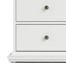 Paris 3 Drawer Desk In White - Price Crash Furniture