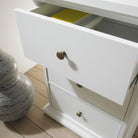 Paris 3 Drawer Desk In White - Price Crash Furniture