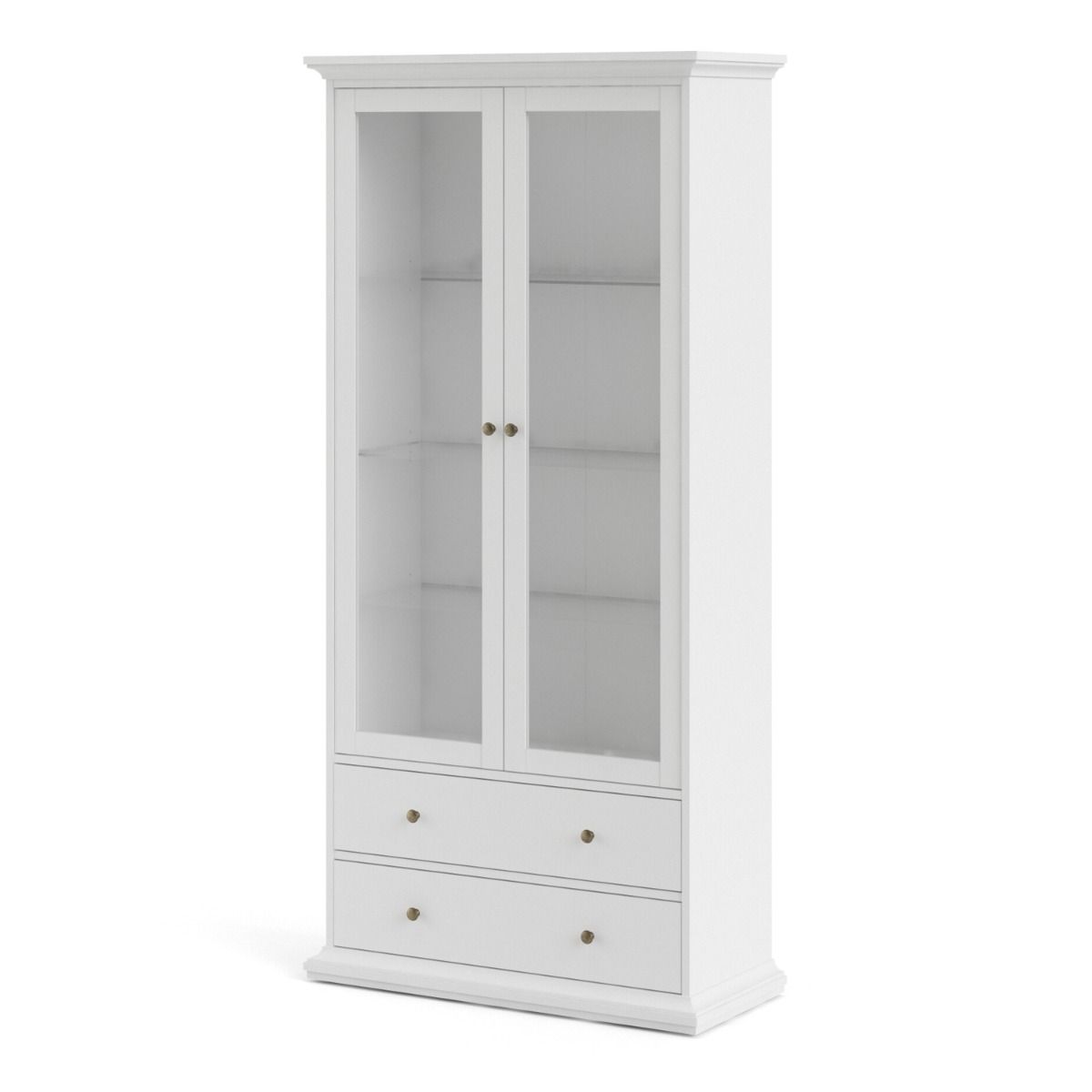 PARIS CHINA CABINET DISPLAY UNIT DRESSER IN WHITE - Price Crash Furniture