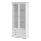 PARIS CHINA CABINET DISPLAY UNIT DRESSER IN WHITE - Price Crash Furniture