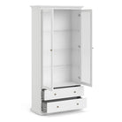 PARIS CHINA CABINET DISPLAY UNIT DRESSER IN WHITE - Price Crash Furniture