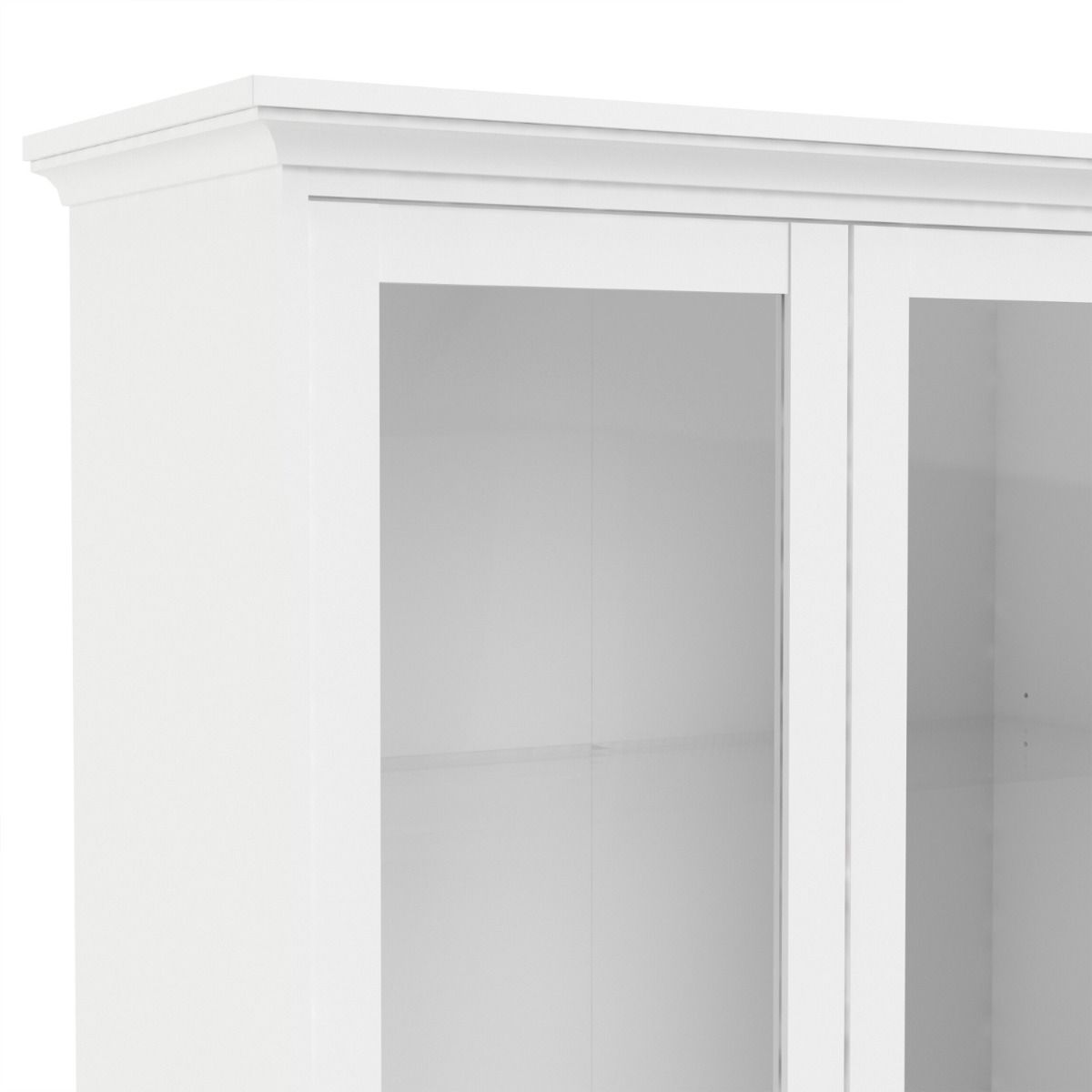 PARIS CHINA CABINET DISPLAY UNIT DRESSER IN WHITE - Price Crash Furniture