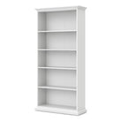 Paris Tall Wide Bookcase In White - Price Crash Furniture