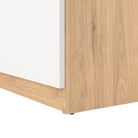 Naia Shoe Cabinet With 2 Doors 1 Drawer In Jackson Hickory Oak And White - Price Crash Furniture