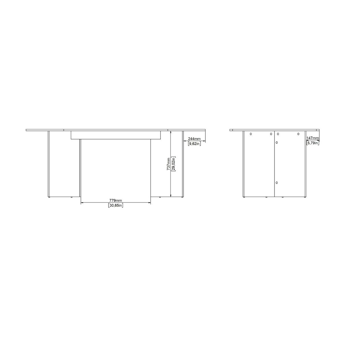 Family Dining Table 100x200cm In Cashmere