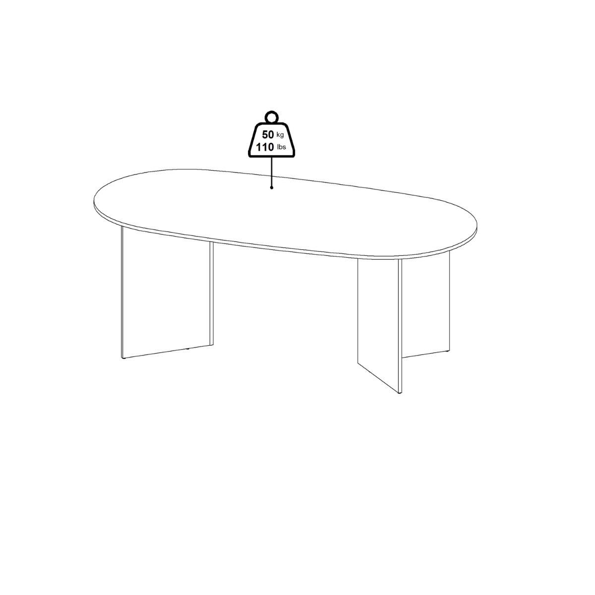 Family Dining Table 100x200cm In Cashmere