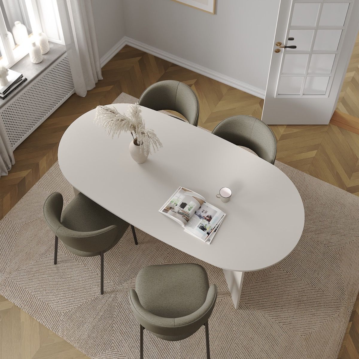 Family Dining Table 100x200cm In Cashmere