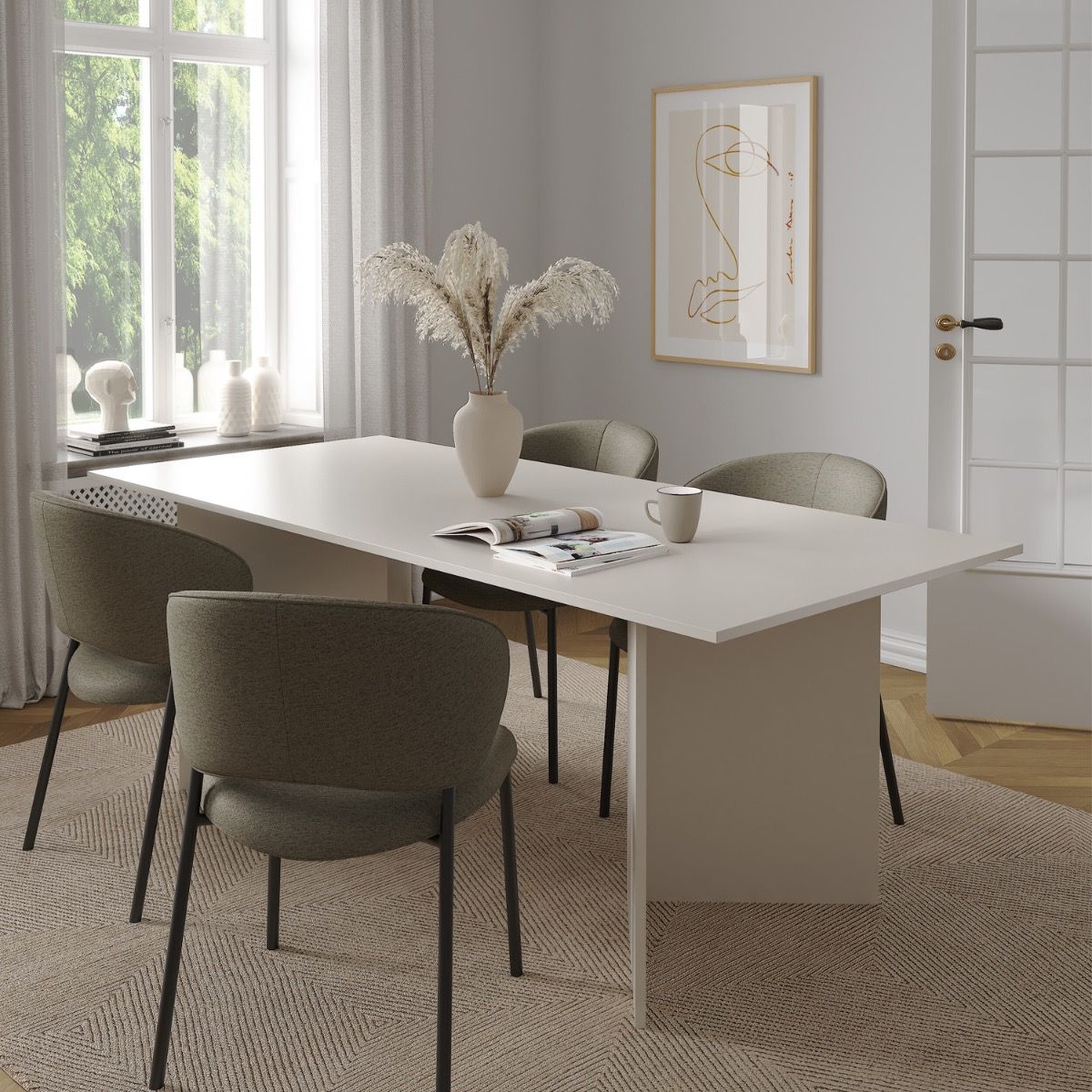Family Dining table 90x200cm In Cashmere