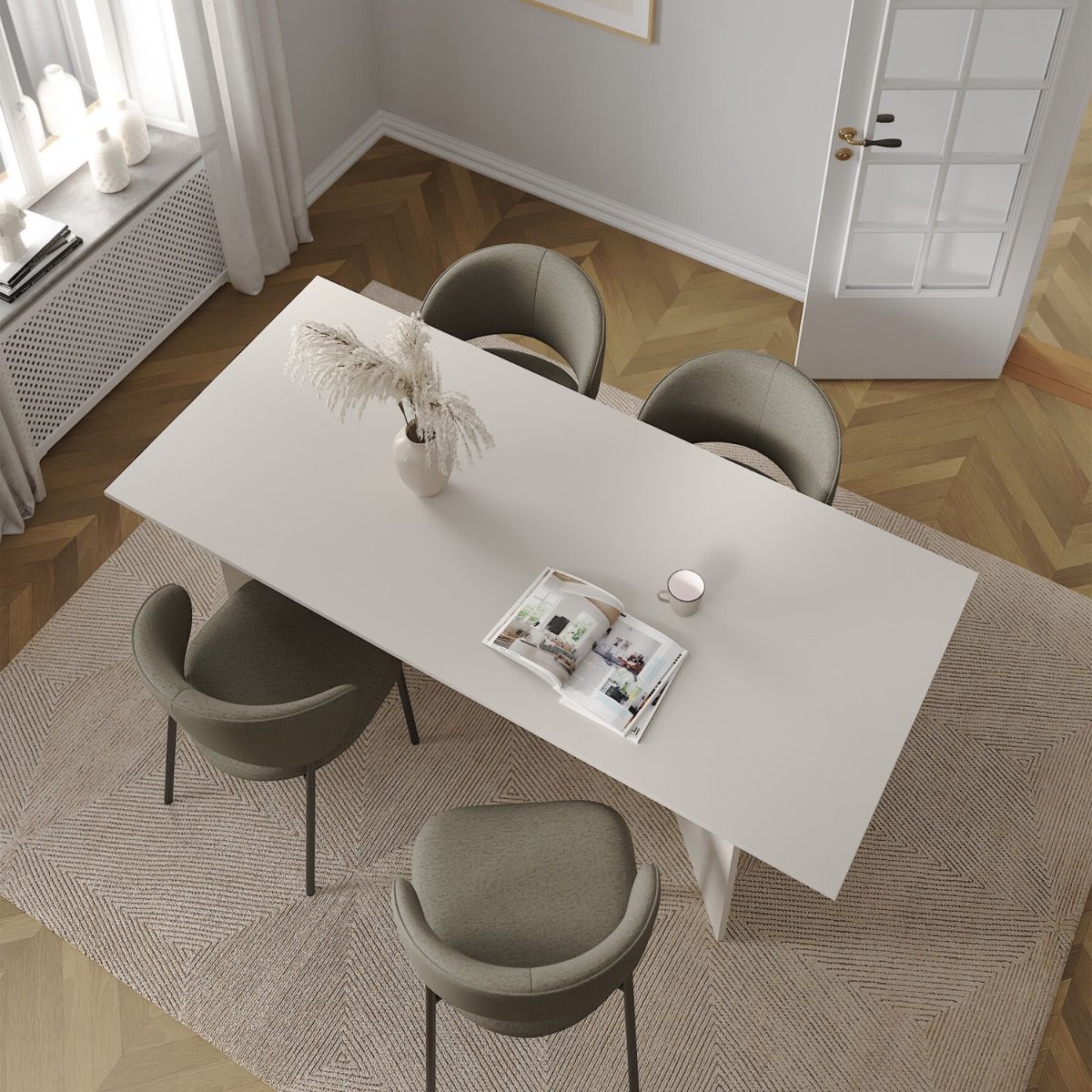 Family Dining table 90x200cm In Cashmere