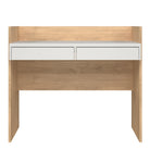 Function Plus Desk 2 Drawers In Jackson Hickory and White - Price Crash Furniture