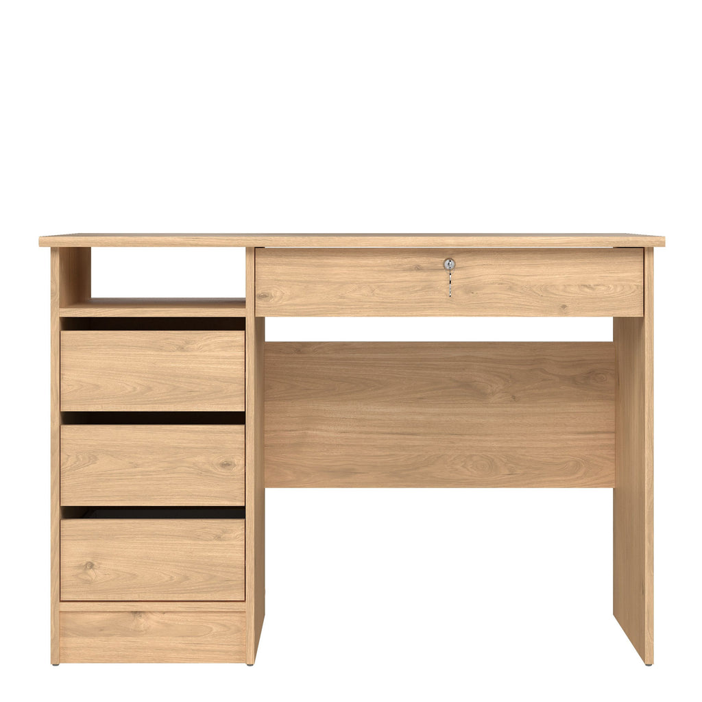 Function Plus 4 Drawer Desk Handle free Drawer in Jackson Hickory Oak - Price Crash Furniture