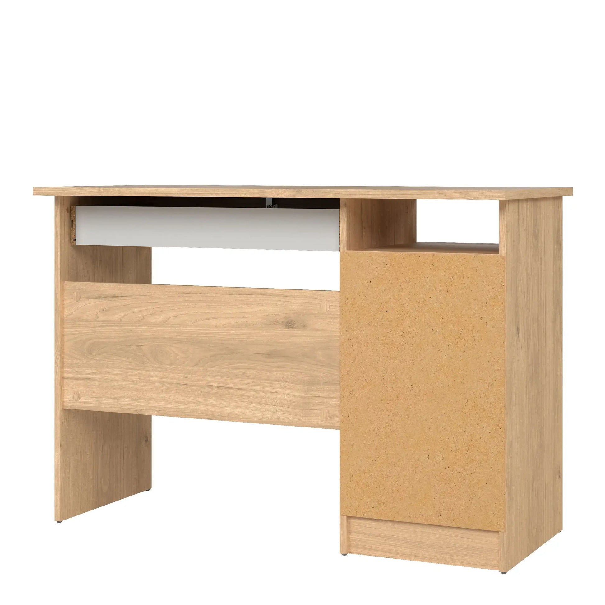 Function Plus 4 Drawer Desk Handle free Drawer in Jackson Hickory Oak - Price Crash Furniture