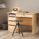 Function Plus 4 Drawer Desk Handle free Drawer in Jackson Hickory Oak - Price Crash Furniture