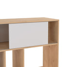 Function Plus Corner Desk With Bookcase Jackson Hickory/White - Price Crash Furniture