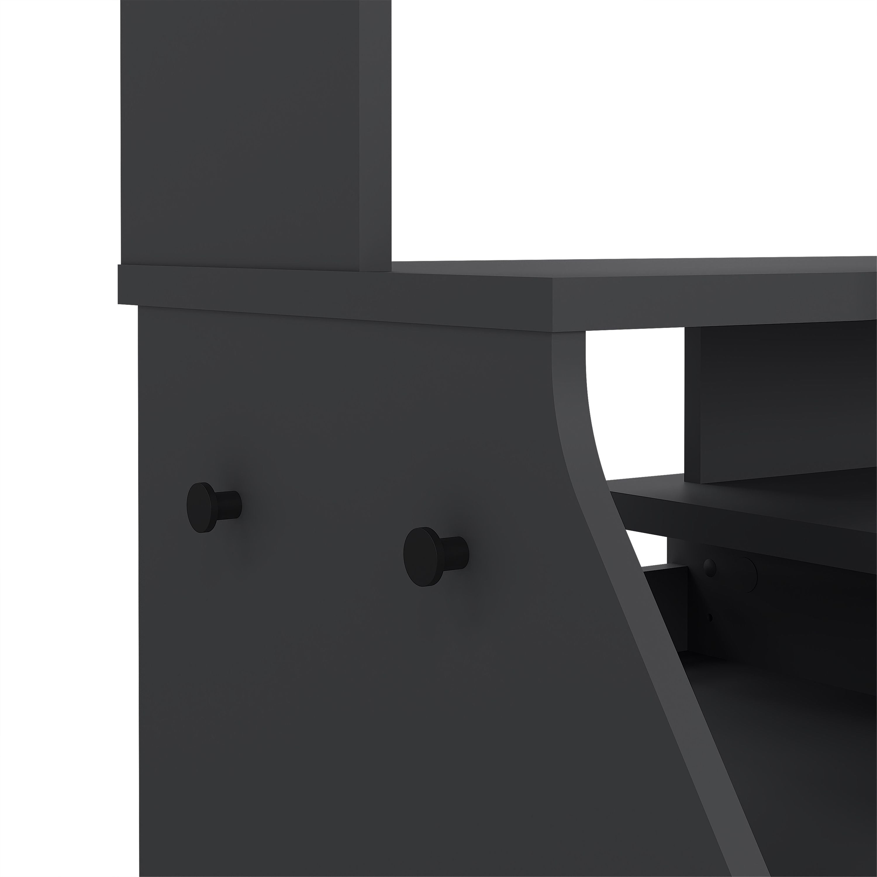 Function Plus Black Gaming Desk With 1 Door 1 Drawer - Price Crash Furniture