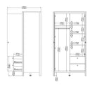 Barcelona Wardrobe With 1 Door 1 Mirror Door 2 Drawers In White - Price Crash Furniture