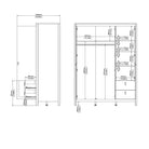 Barcelona Wardrobe With 2 Doors 1 Mirror Door 2 Drawers In White - Price Crash Furniture