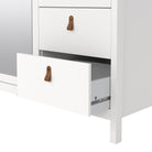 Barcelona Wardrobe With 2 Doors 1 Mirror Door 2 Drawers In White - Price Crash Furniture