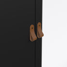 Barcelona Wardrobe With 2 Doors 1 Mirror Door 2 Drawers In Matt Black - Price Crash Furniture