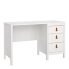 Barcelona Home Office Study Desk 3 Drawers In White - Price Crash Furniture