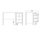 Barcelona Home Office Study Desk 3 Drawers In White - Price Crash Furniture