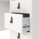 Barcelona Home Office Study Desk 3 Drawers In White - Price Crash Furniture