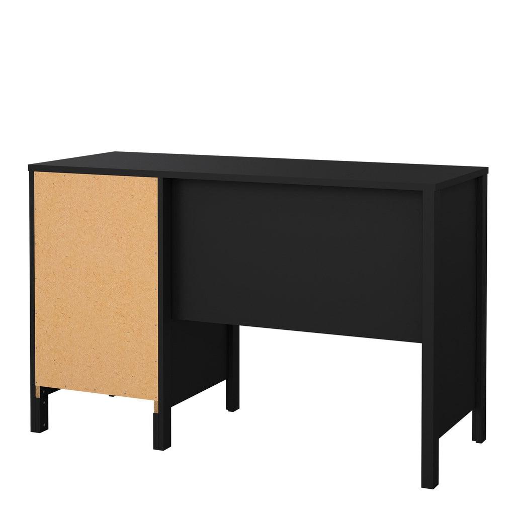 Barcelona Shaker Style Home Office Study Desk 3 Drawers In Matt Black - Price Crash Furniture